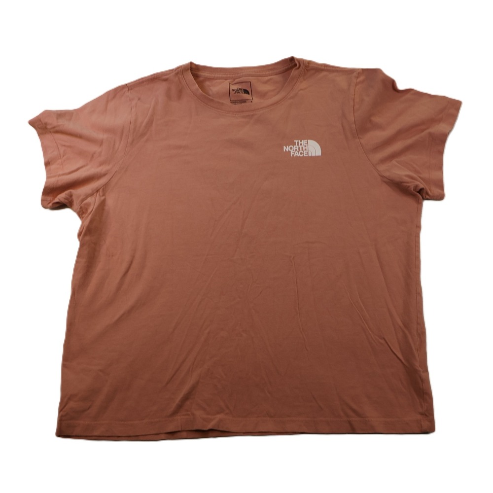 The North‎ Face Womens L T-Shirt Pink Box Logo Never Stop Exploring Graphic Tee